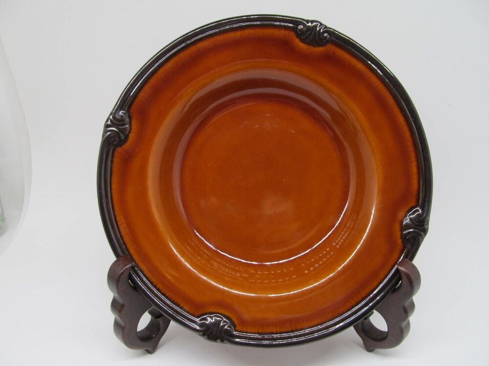 Certified International Kari Design Karidesign EMBASSY Brown 9" Rimmed Soup Bowl